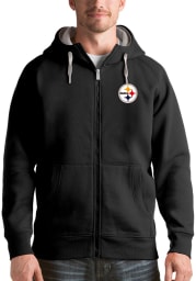 Antigua Pittsburgh Steelers Mens Black Victory Long Sleeve Full Zip Jacket