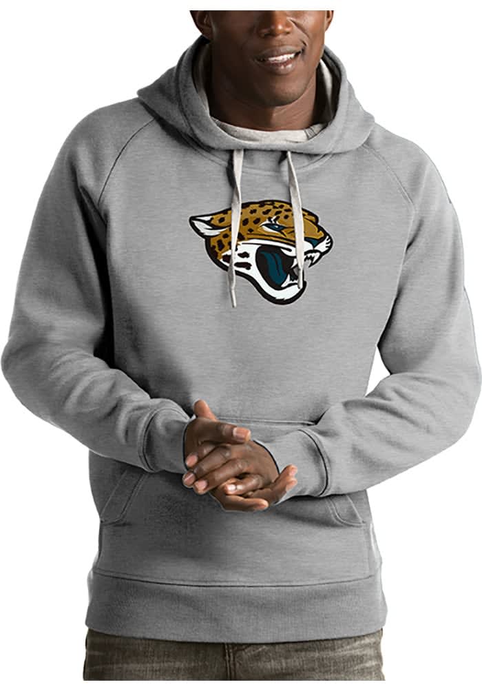 Men's Antigua Teal Jacksonville Jaguars Victory Pullover Hoodie Size: Medium