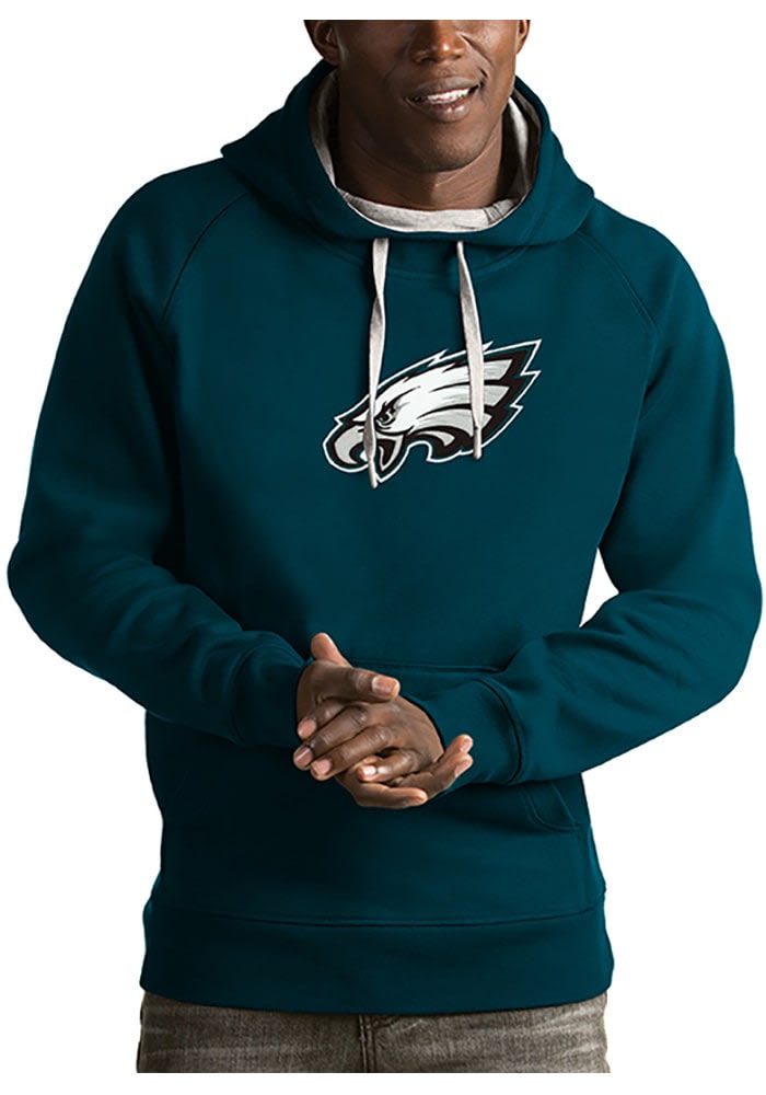 Antigua Philadelphia Eagles Women's Teal Victory Hooded Sweatshirt, Teal, 52% Cot / 48% Poly, Size S, Rally House