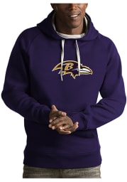 Antigua Baltimore Ravens Mens Purple Victory Long Sleeve Hoodie