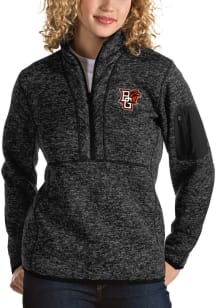 Antigua Bowling Green Falcons Womens Black Fortune 1/4 Zip Pullover