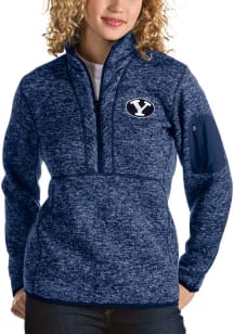 Antigua BYU Cougars Womens Navy Blue Fortune 1/4 Zip Pullover
