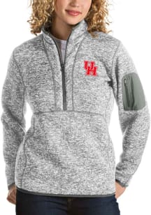 Antigua Houston Cougars Womens Grey Fortune 1/4 Zip Pullover