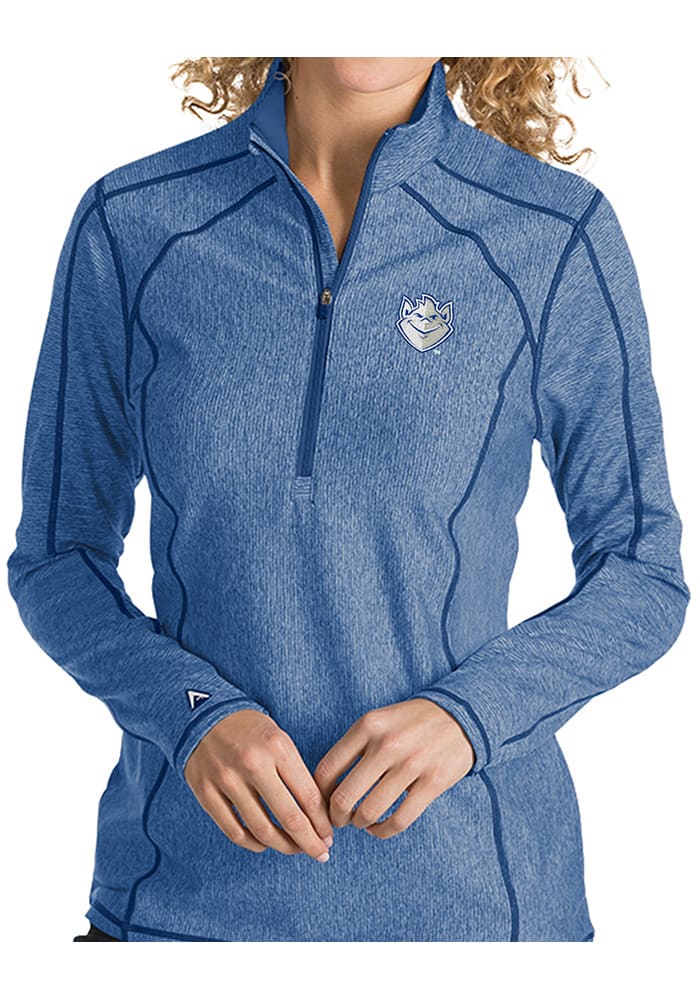 Antigua SLU Womens Blue Tempo 1/4 Zip Pullover