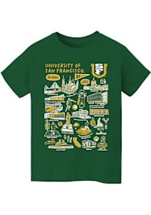 Vive La Fete USF Dons Youth Green Impressions Short Sleeve T-Shirt
