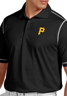 Antigua Pittsburgh Pirates Mens Black Icon Short Sleeve Polo