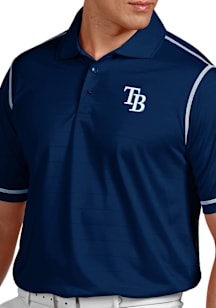 Antigua Tampa Bay Rays Mens Navy Blue Icon Short Sleeve Polo
