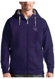 Antigua Colorado Rockies Mens Purple Victory Long Sleeve Full Zip Jacket