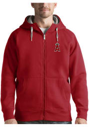 Antigua Los Angeles Angels Mens Red Victory Long Sleeve Full Zip Jacket