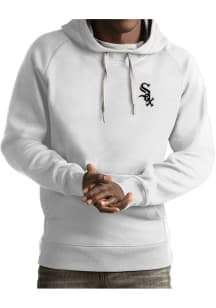 Antigua Chicago White Sox Mens White Victory Long Sleeve Hoodie