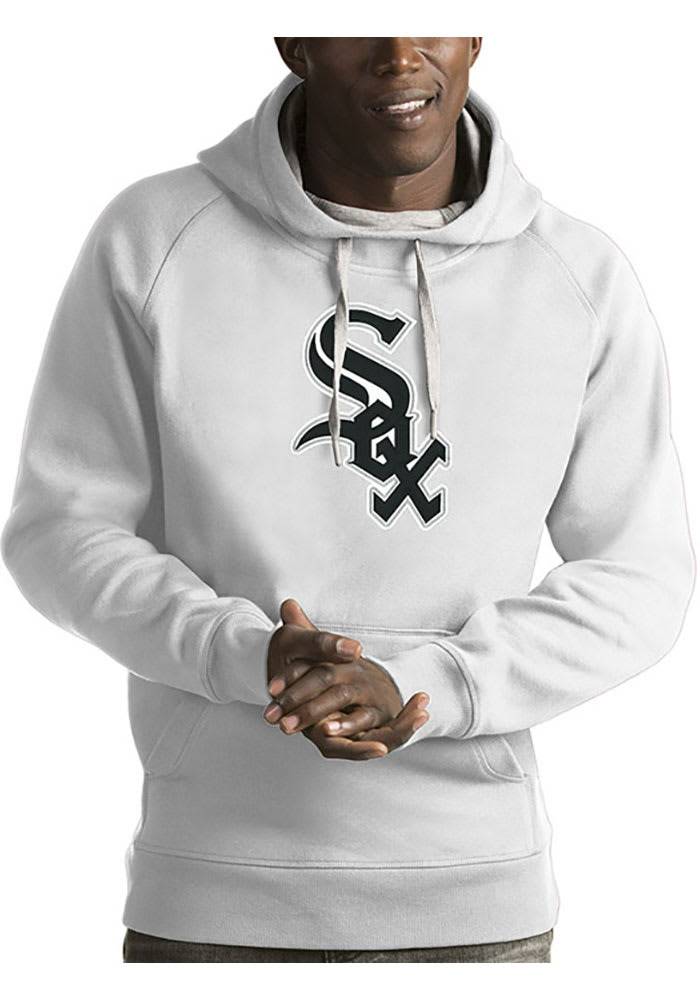 Antigua Chicago White Sox White Victory Long Sleeve Hoodie, White, 52% Cot / 48% Poly, Size XL, Rally House