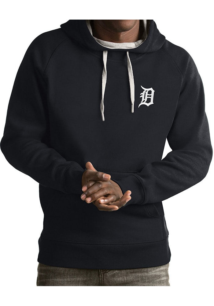 Antigua Detroit Tigers Charcoal Absolute Long Sleeve Hoodie, Charcoal, 100% POLYESTER, Size L, Rally House