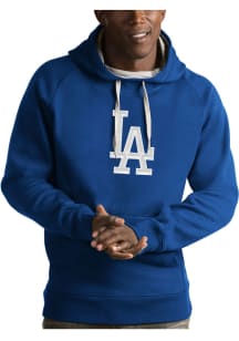 Antigua Los Angeles Dodgers Mens Blue Full Front Victory Long Sleeve Hoodie