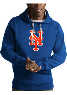 Antigua New York Mets Mens Blue Victory Long Sleeve Hoodie