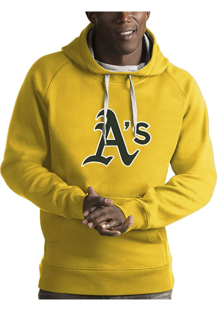 Oakland Athletics Antigua Victory Pullover Hoodie - Green, Size: Large