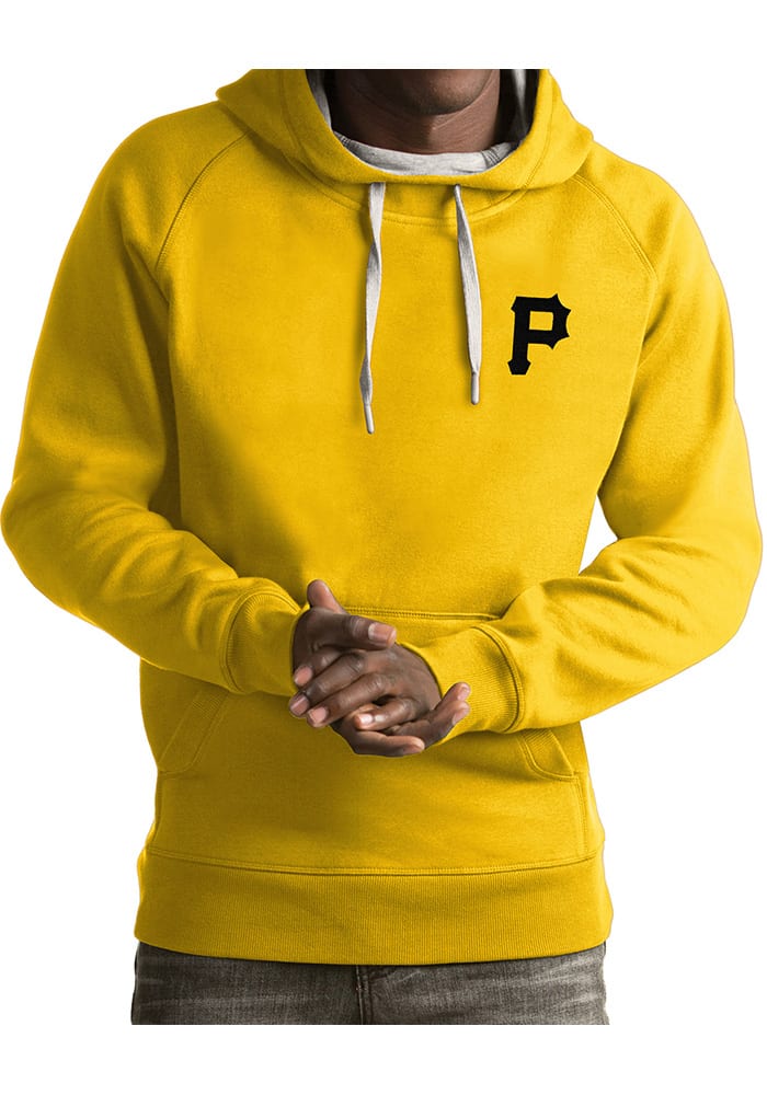 Antigua Pittsburgh Pirates Mens Gold Victory Long Sleeve Hoodie