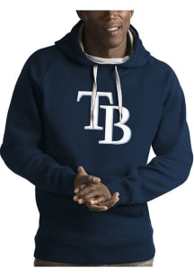 Antigua Tampa Bay Rays Mens Navy Blue Full Front Victory Long Sleeve Hoodie