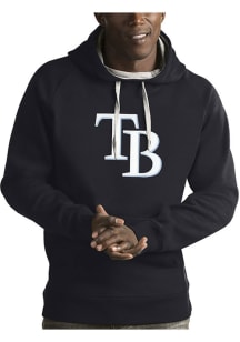 Antigua Tampa Bay Rays Mens Charcoal Full Front Victory Long Sleeve Hoodie