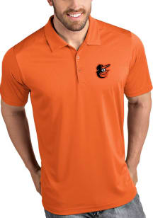 Antigua Baltimore Orioles Mens Orange Tribute Short Sleeve Polo