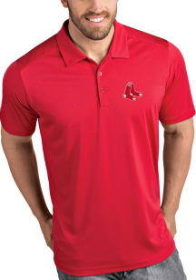 Antigua Boston Red Sox Mens Red Tribute Short Sleeve Polo
