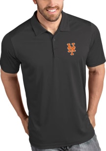 Antigua New York Mets Mens Grey Tribute Short Sleeve Polo