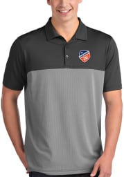 Antigua FC Cincinnati Mens Grey Venture Short Sleeve Polo