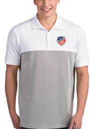 Antigua FC Cincinnati Mens White Venture Short Sleeve Polo