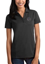 Antigua Philadelphia Union Womens Grey Tribute Short Sleeve Polo Shirt