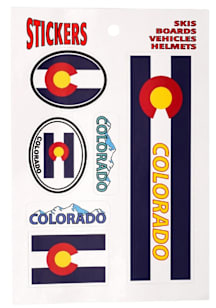 Colorado Colorado Flag Stickers - Red