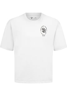 Levelwear San Diego Padres White Signature Knit Signet Short Sleeve Fashion T Shirt