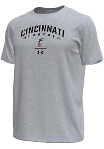 Under Armour Cincinnati Bearcats Grey Arch over logo Tech Stretch Short Sleeve T Shirt
