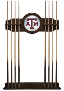 Texas A&amp;M Aggies Solid Wood Cue Rack Pool Table