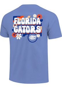 Florida Gators Girls Blue Flower Frame Short Sleeve Tee