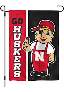 Nebraska Cornhuskers Mascot Garden Flag - Red