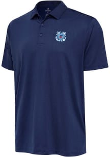 Antigua Coast Guard Mens Navy Blue Ellipse Short Sleeve Polo