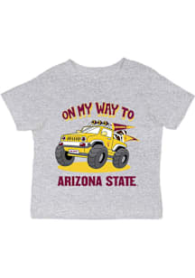 Vive La Fete Arizona State Sun Devils Infant On My Way Short Sleeve T-Shirt Grey