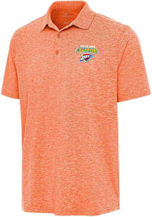 Antigua Oklahoma City Thunder Mens Orange 2025 Finals Champions Par 3 Short Sleeve Polo