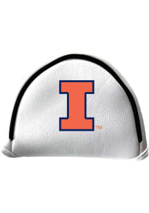 White Illinois Fighting Illini Mallet Putter Cover