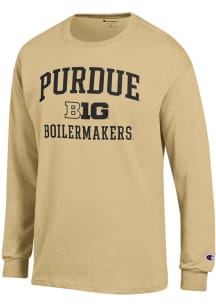 Mens Purdue Boilermakers Gold Champion Big Ten Jersey Tee