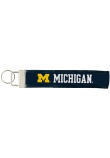 Michigan Wolverines Navy Blue Woven Oversized Key Strap Lanyard