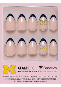 Michigan Wolverines Glamnetic Press On Nails Cosmetics