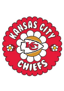 Kansas City Chiefs Team Groovy Flower Stickers