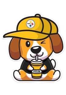 Pittsburgh Steelers 3in Dog Stickers - Gold