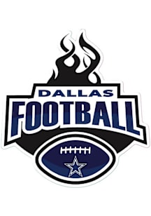 Dallas Cowboys 3in Football Flame Stickers - Blue