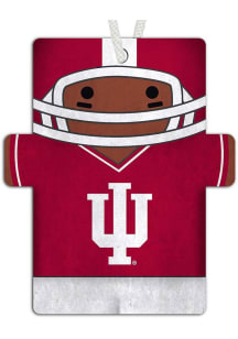 White Indiana Hoosiers Football Player Ornament