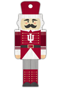 White Indiana Hoosiers Nutcracker Ornament