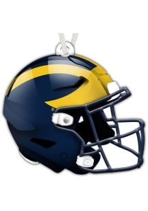 Yellow Michigan Wolverines Authentic Helmet Ornament