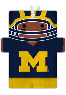 Yellow Michigan Wolverines Football Player Ornament