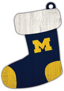 Yellow Michigan Wolverines Stocking Ornament