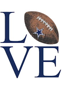 Dallas Cowboys 3in Love Stickers - Blue